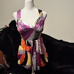 Rampage Multicolor Geometric Tank Top